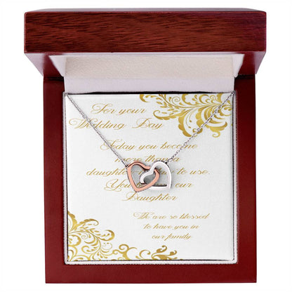 Daughter-In-Law Wedding Interlocking Hearts Necklace