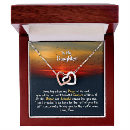 Daughter My Beautiful Chapter - Hearts Necklace Interlocking Hearts Necklace