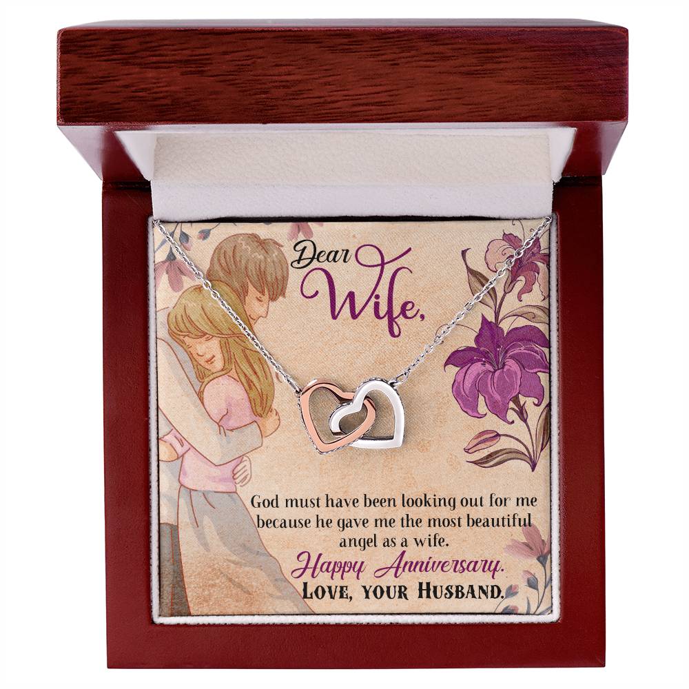 Dear Wife Interlocking Hearts Necklace