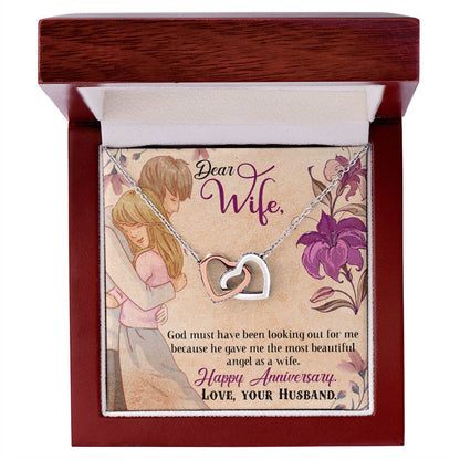 Dear Wife Interlocking Hearts Necklace