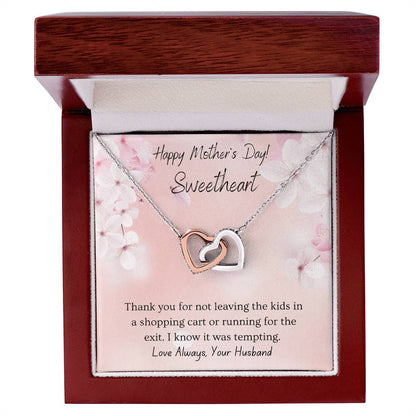 From Husband To Wife A Love Bond Interlocking Hearts Necklace