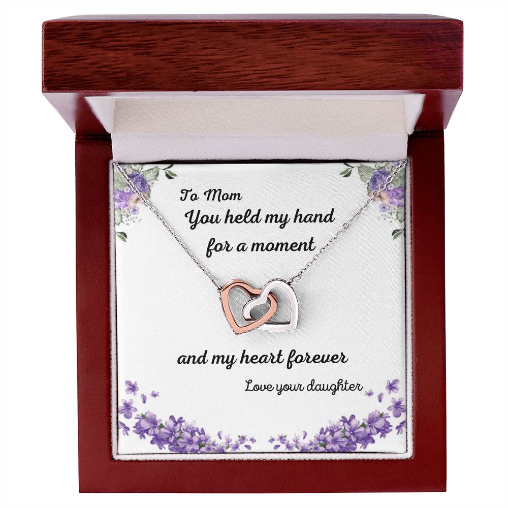 You Held My Hand For Moment Necklace Interlocking Hearts Necklace