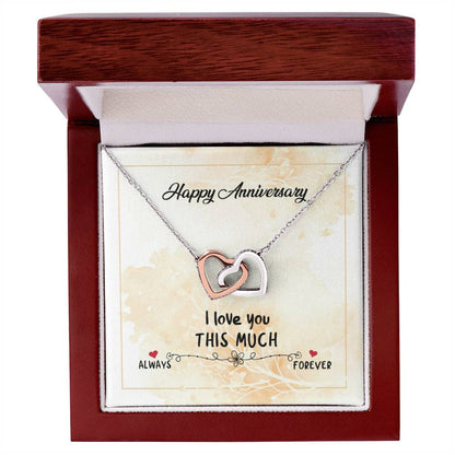 To My Wife Interlocking Hearts Necklace