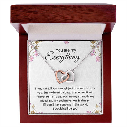 You Are My Everything - Necklace Interlocking Hearts Necklace