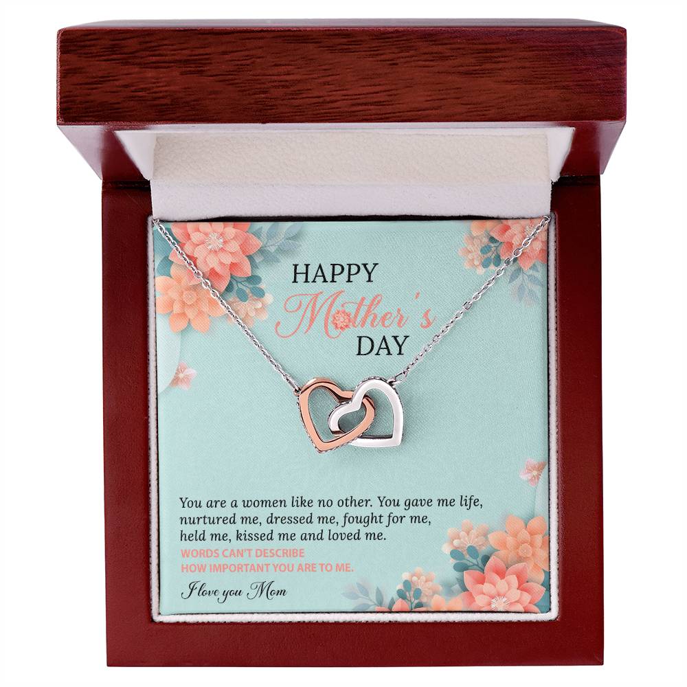 A Women Like No Other Interlocking Hearts Necklace