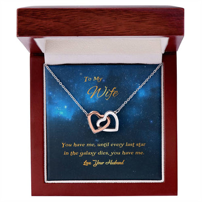 You Have Me Interlocking Hearts Necklace