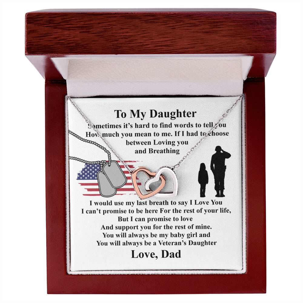 Veteran'S Daughter - Interlocking Heart Necklace Interlocking Hearts Necklace