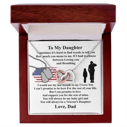 Veteran'S Daughter - Interlocking Heart Necklace Interlocking Hearts Necklace