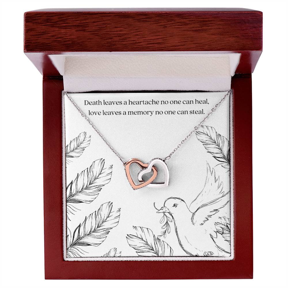 Dove Memory Necklace Interlocking Hearts Necklace