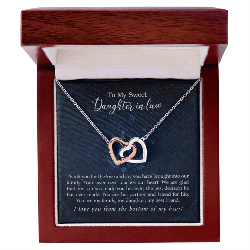 Collection Daughter In Law - Love And Joy - Necklace Interlocking Hearts Necklace