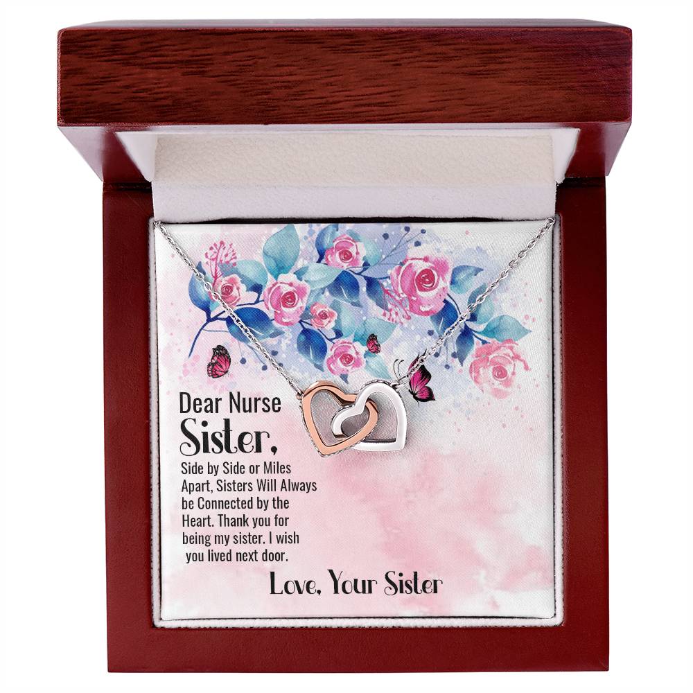 Dear Nurse Sister - Interlocking Heart Necklace Interlocking Hearts Necklace