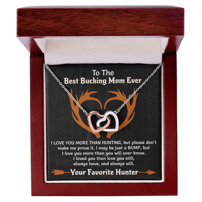 Best Bucking Mom Ever - Necklace - Mother'S Day Interlocking Hearts Necklace