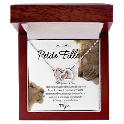 A Ma Petite Fille - Ce Vieux Lion Te Soutiendra Toujours - Achetez Aujourd'Hui Et Économisez 20% Interlocking Hearts Necklace