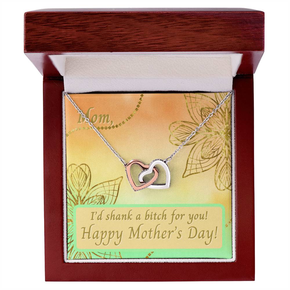 Funny Mother’S Day Gift - Two Hearts Necklace Interlocking Hearts Necklace