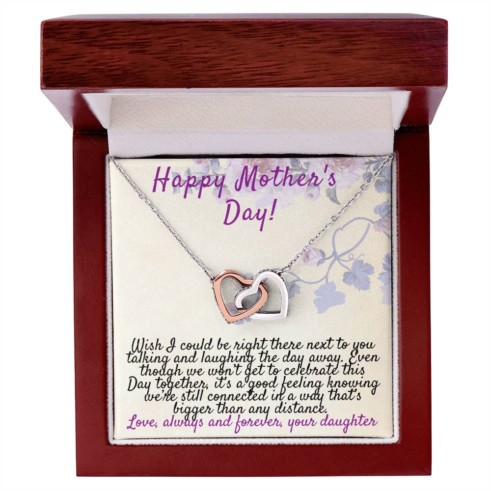Two Hearts Of Mother And Daughter Interlocking Hearts Necklace