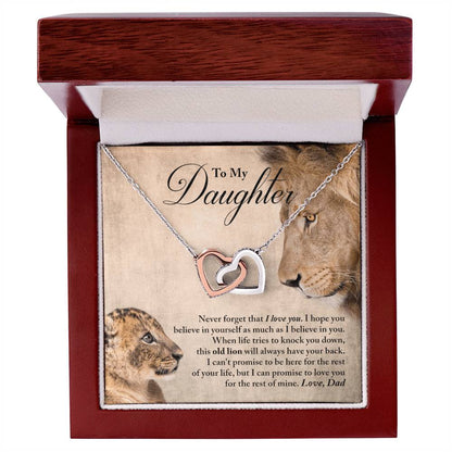 Daughter - Believe In Yourself - Necklace Interlocking Hearts Necklace