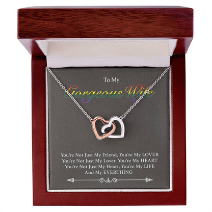 You'Re Not Just My Friend Interlocking Hearts Necklace