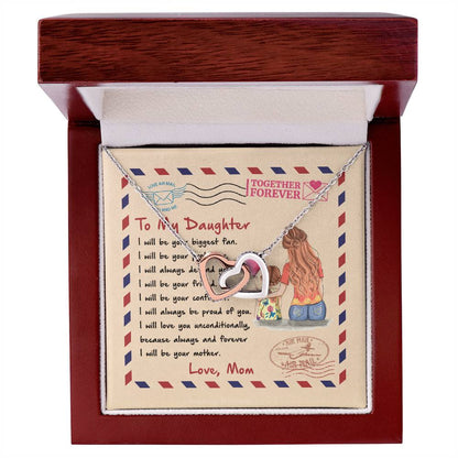 Gift For Daughter - I Will Be Your Mother - The Interlocking Heart Necklace Interlocking Hearts Necklace