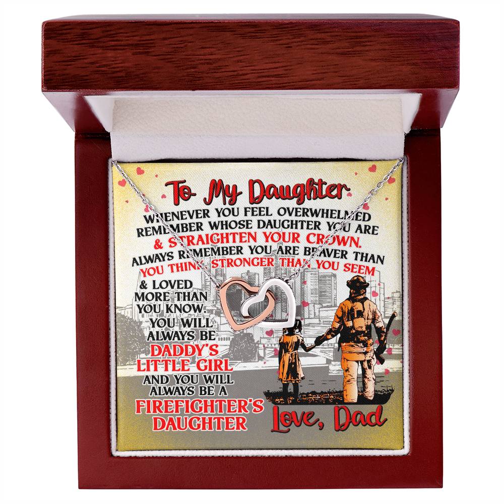 Firefighter'S Daughter - Interlocking Heart Necklace Interlocking Hearts Necklace