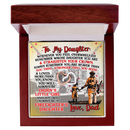Firefighter'S Daughter - Interlocking Heart Necklace Interlocking Hearts Necklace