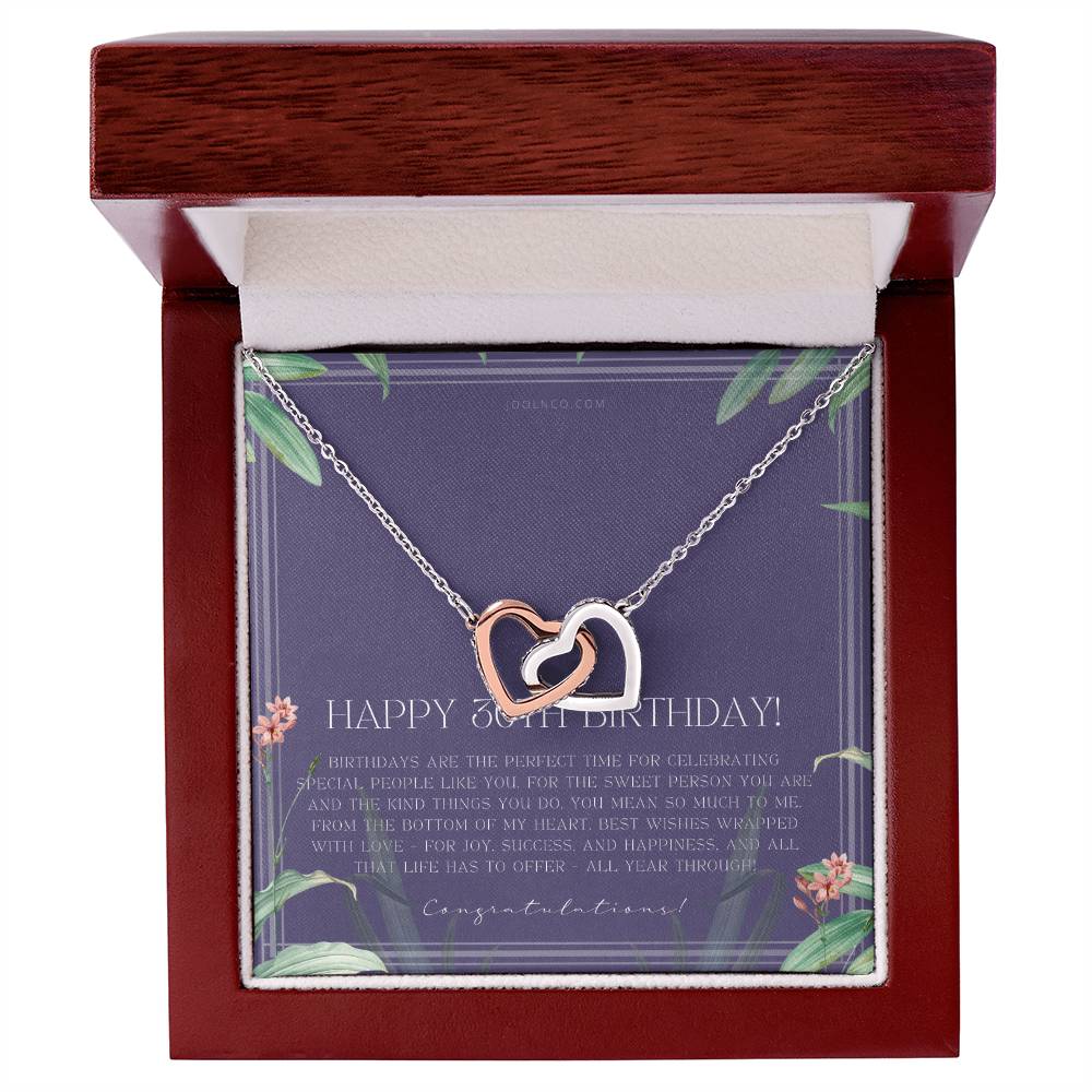 30Th Birthday Gifts For Women Necklace For Her 3 Decade Jewelry 30 Years Old 30Th Birthday Gift Necklace Jewelry Gift For Her Interlocking Hearts Necklace