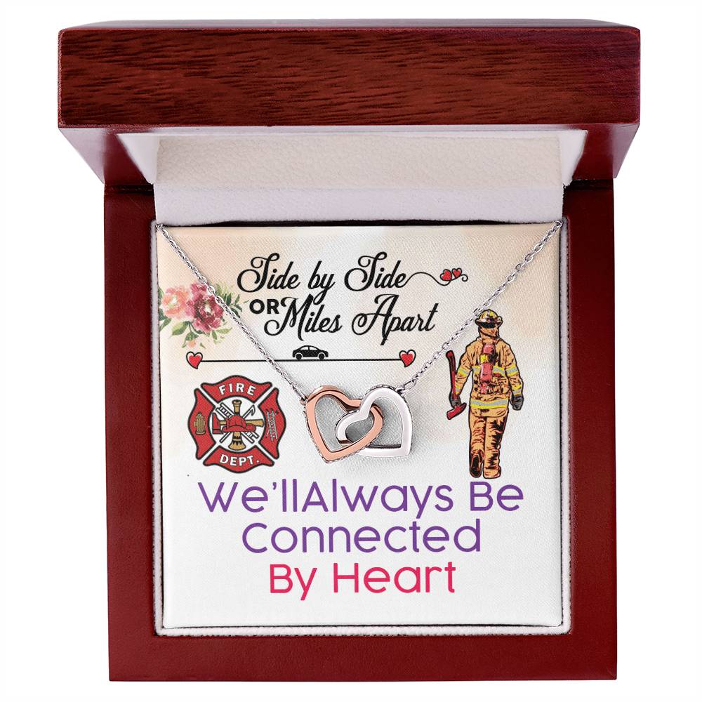 Firefighter'S Girlfriend- Interlocking Heart Necklace Interlocking Hearts Necklace