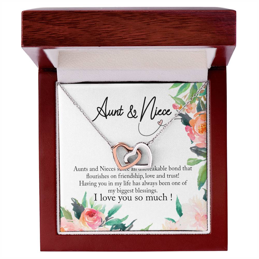 Aunt And Niece Necklace Interlocking Hearts Necklace