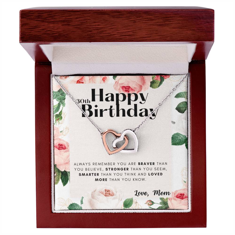 30Th Birthday Gifts For Daughter Necklace For Daughter 3 Decade Jewelry 30 Years Old 30Th Birthday Gift Necklace Jewelry Gift For Daughter Interlocking Hearts Necklace