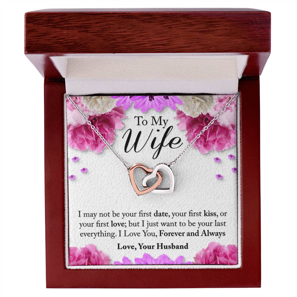To My Wife Interlocking Hearts Necklace