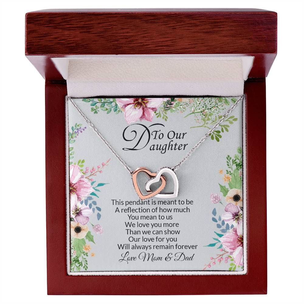 Gift For Daughter - Infinity Necklace Gift For Daughter Interlocking Hearts Necklace