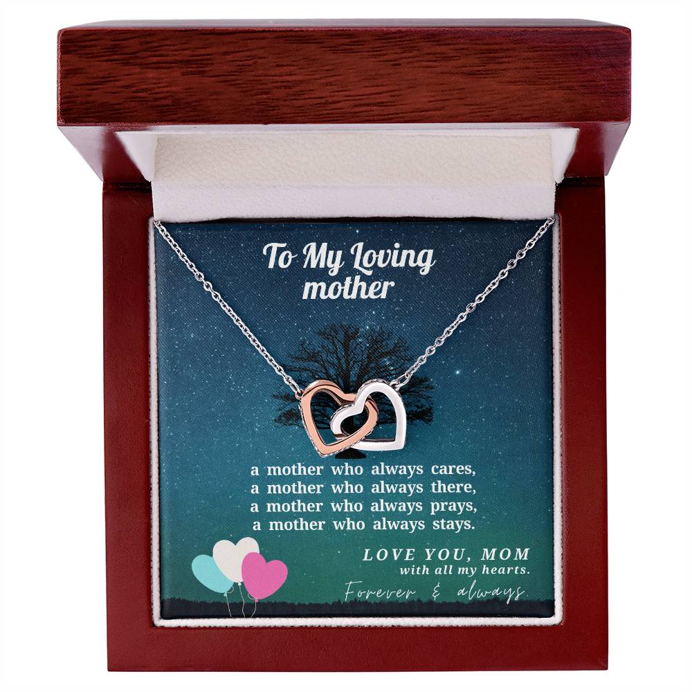 Best Gift For Loving Mother - Best Gift For Christmas Interlocking Hearts Necklace