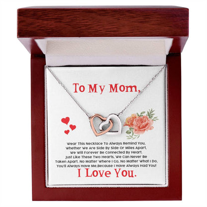 Gift For Mom - Interlocking Hearts Necklace