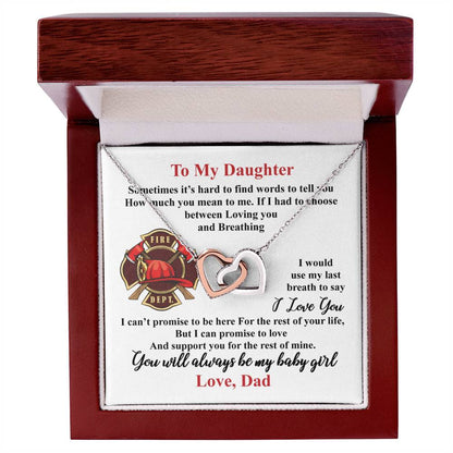 Firefighter'S Daughter - Interlocking Heart Necklace Interlocking Hearts Necklace