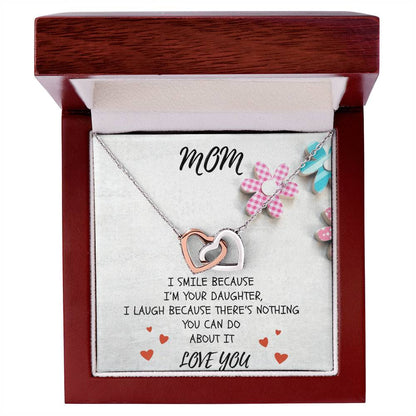 Gift For Mom - Never-Ending Love Necklace Interlocking Hearts Necklace