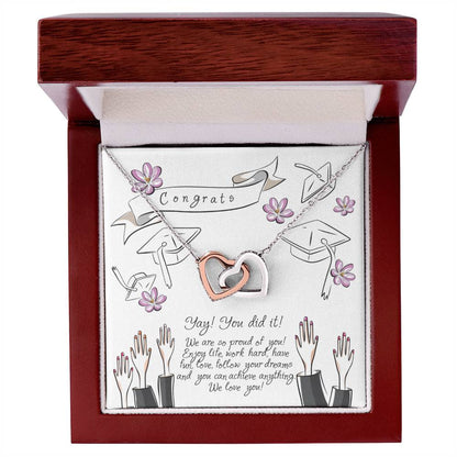 CONGRA~4 Interlocking Hearts Necklace