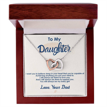 Collection Daughter - You'Re Capable Of Achieving Anything - Interlocking Hearts Necklace