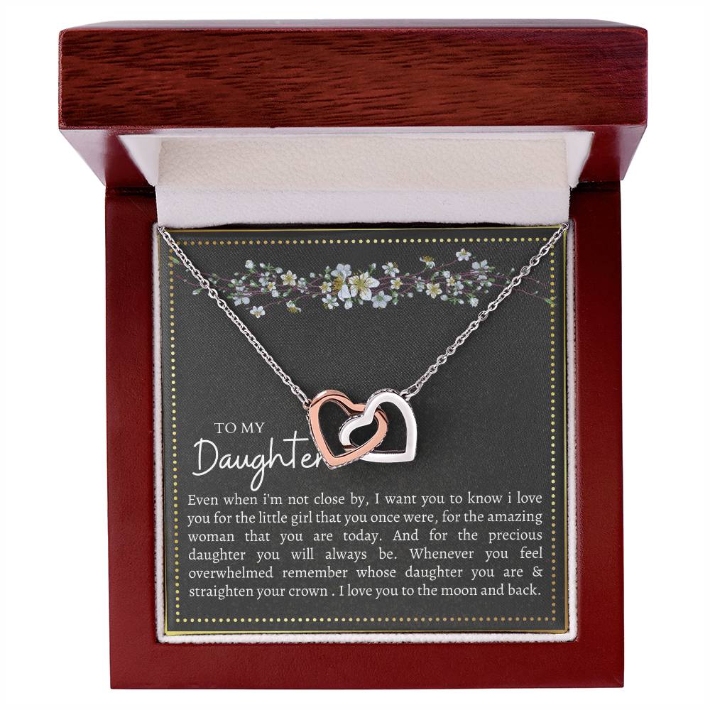 Gift For Daughter Interlocking Hearts Necklace