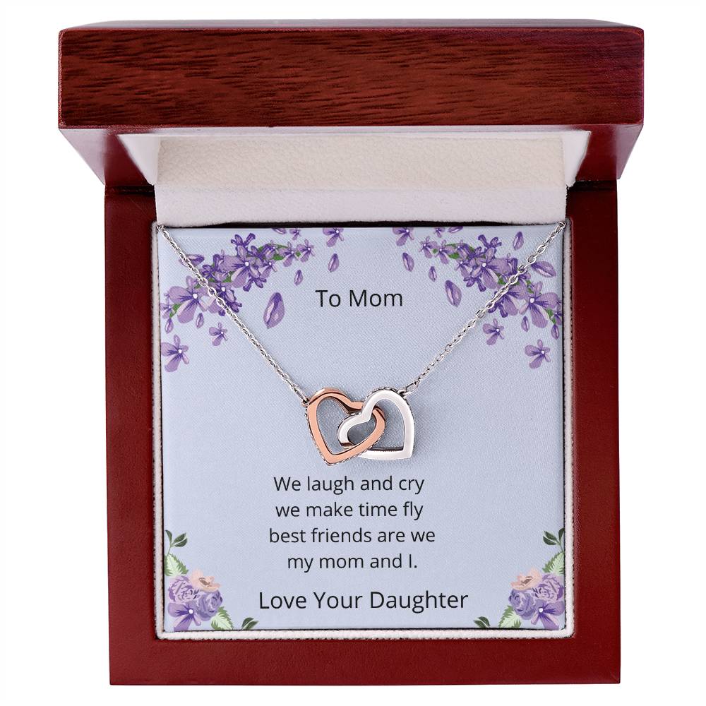 We Laugh And Cry Two Hearts Necklace Interlocking Hearts Necklace