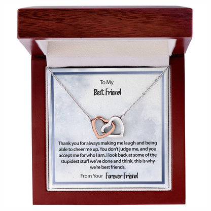 Why We'Re Best Friends Necklace Interlocking Hearts Necklace