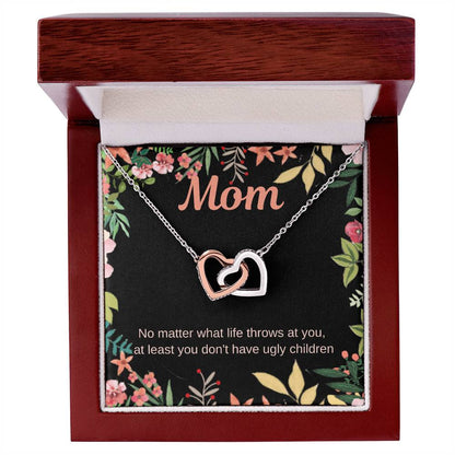 Funny Mom Necklace Interlocking Hearts Necklace