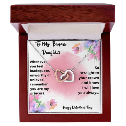 Valentine'S Day Necklace Gift For Daughter Interlocking Hearts Necklace