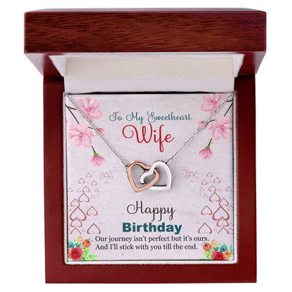 To My Wife Interlocked Hearts Necklace Gift For Wife Love Your Wifehusband Gift Wifelove Your Husbnad. Interlocking Hearts Necklace