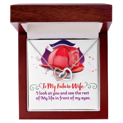 Firefighter'S Future Wife - Interlocking Heart Necklace Interlocking Hearts Necklace