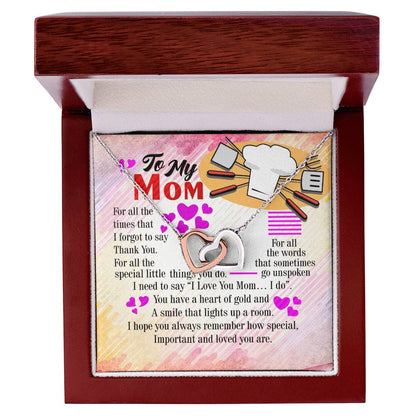 Chef'S Mom - Interlocking Heart Necklace Interlocking Hearts Necklace