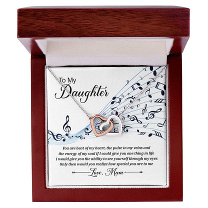 You Still Make My Heart Race Gift Necklace For Daughter Interlocking Hearts Necklace