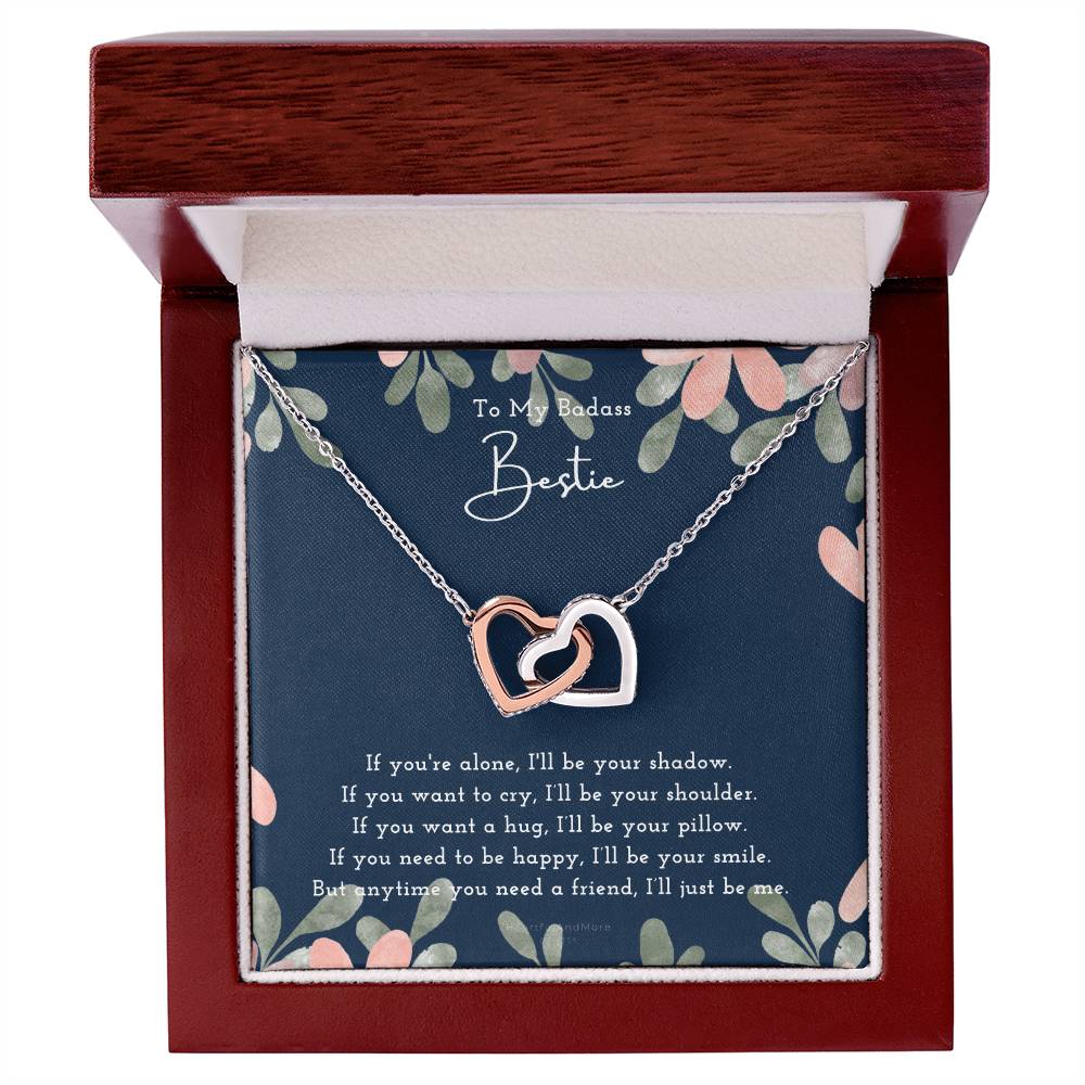Best Friend Necklace Best Friend Gift Gift For Friend Friendship Interlocking Necklace Friend Forever Gifts Interlocking Hearts Necklace