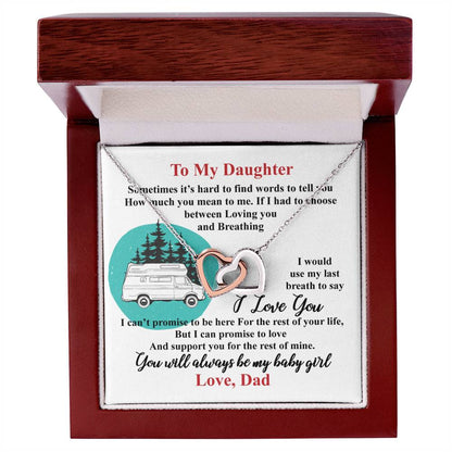 Gift For Daughter - Interlocking Heart Necklace Interlocking Hearts Necklace