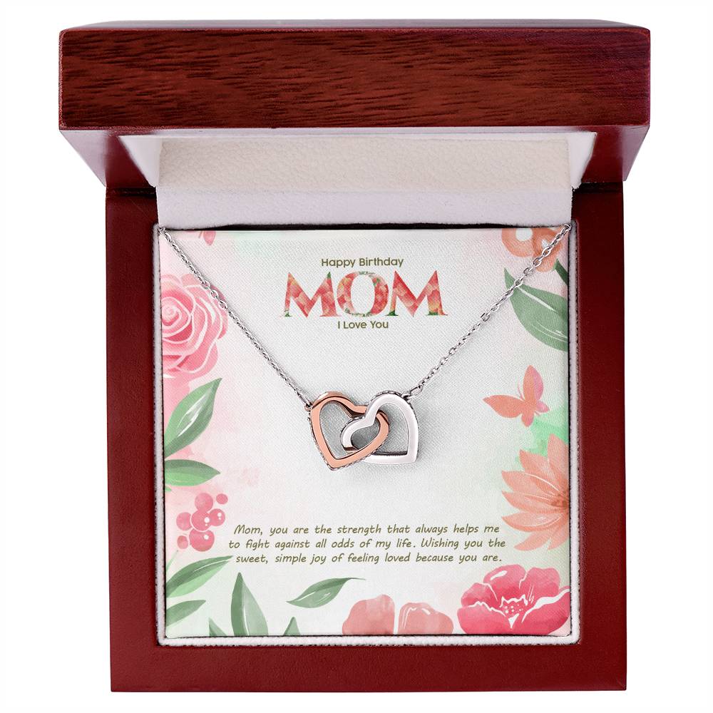 Birthday Edition Wishing You A Sweet And Simple Joy Of Love! - Interlocking Hearts Necklace