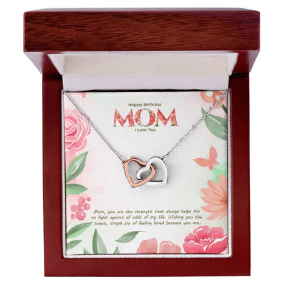 Birthday Edition Wishing You A Sweet And Simple Joy Of Love! - Interlocking Hearts Necklace