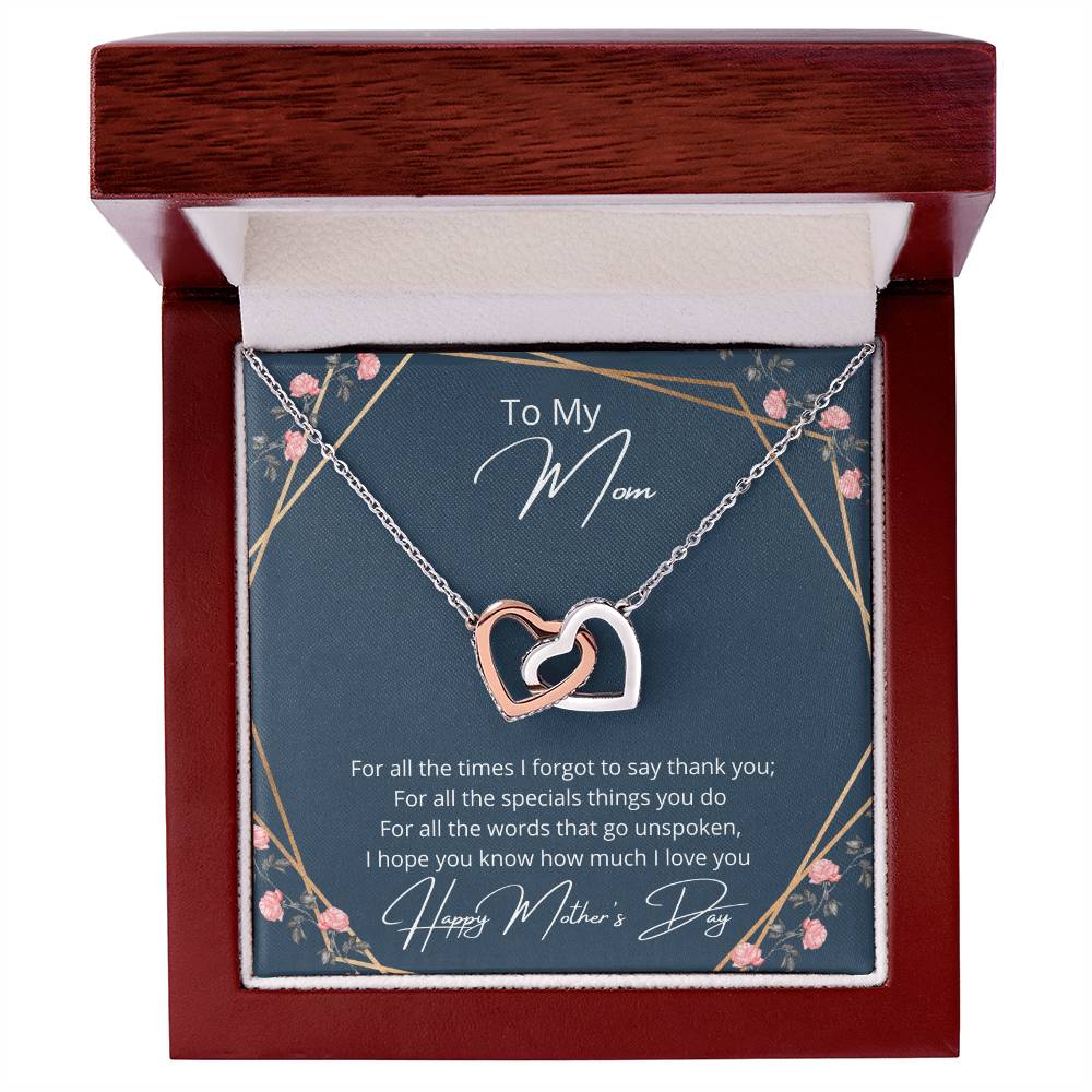 All The Times I Forgot To Say Thank You - Interlocking Hearts Necklace